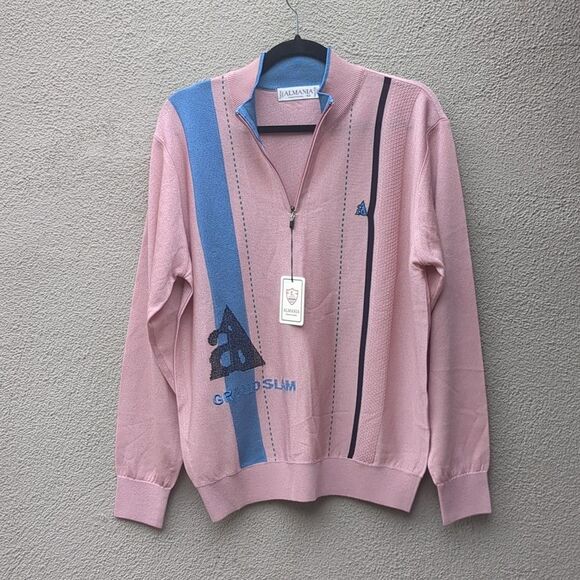 Almania Tennis SweaterTraditional Japanese Logo Tennis Quarter Zip  Size 52 - Picture 2 of 11